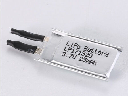 LP171320 3.7V 25MAH Lightweight and Powerful Lithium Polymer Rechargeable Battery with PCB Protection