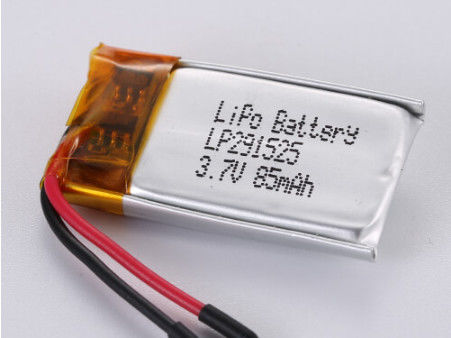 Overcurrent Protection Included LP291525 3.7V 85MAH Li Ion Battery for Fast Shipping