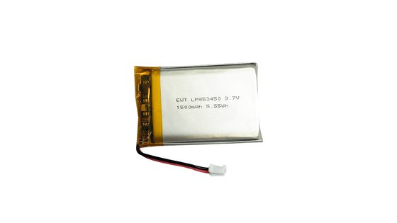 LP853450 3.7V 1500mAh Miniature LiPo Battery -20°C to 60°C